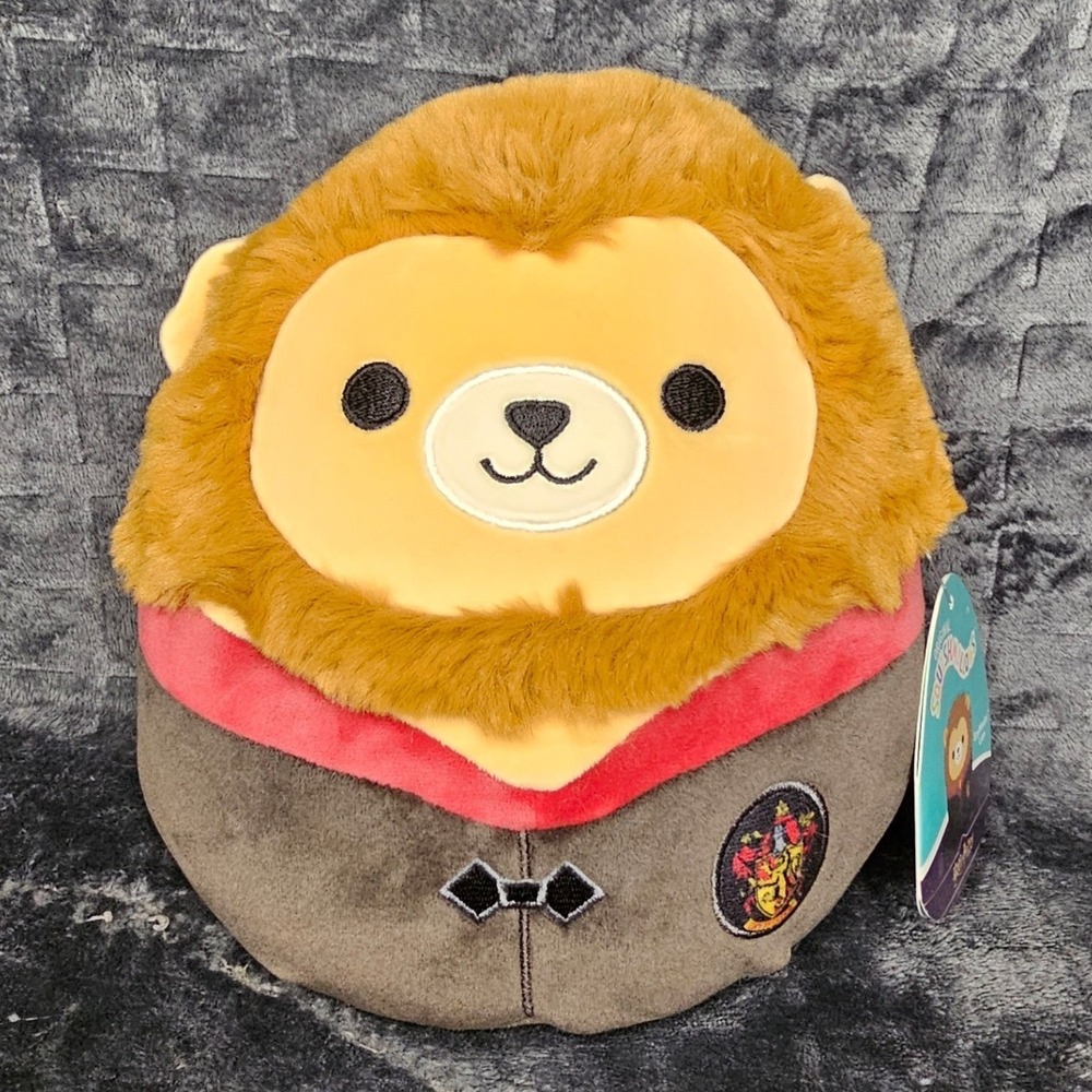 Squishmallows Harry Potter Gryffindor Lion 8" Plush NWT Fuzzy Mane Jazwares